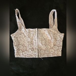 Corset cropped tank top